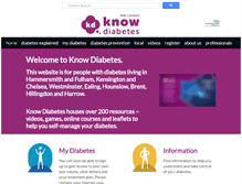 Tablet Screenshot of knowdiabetes.org.uk